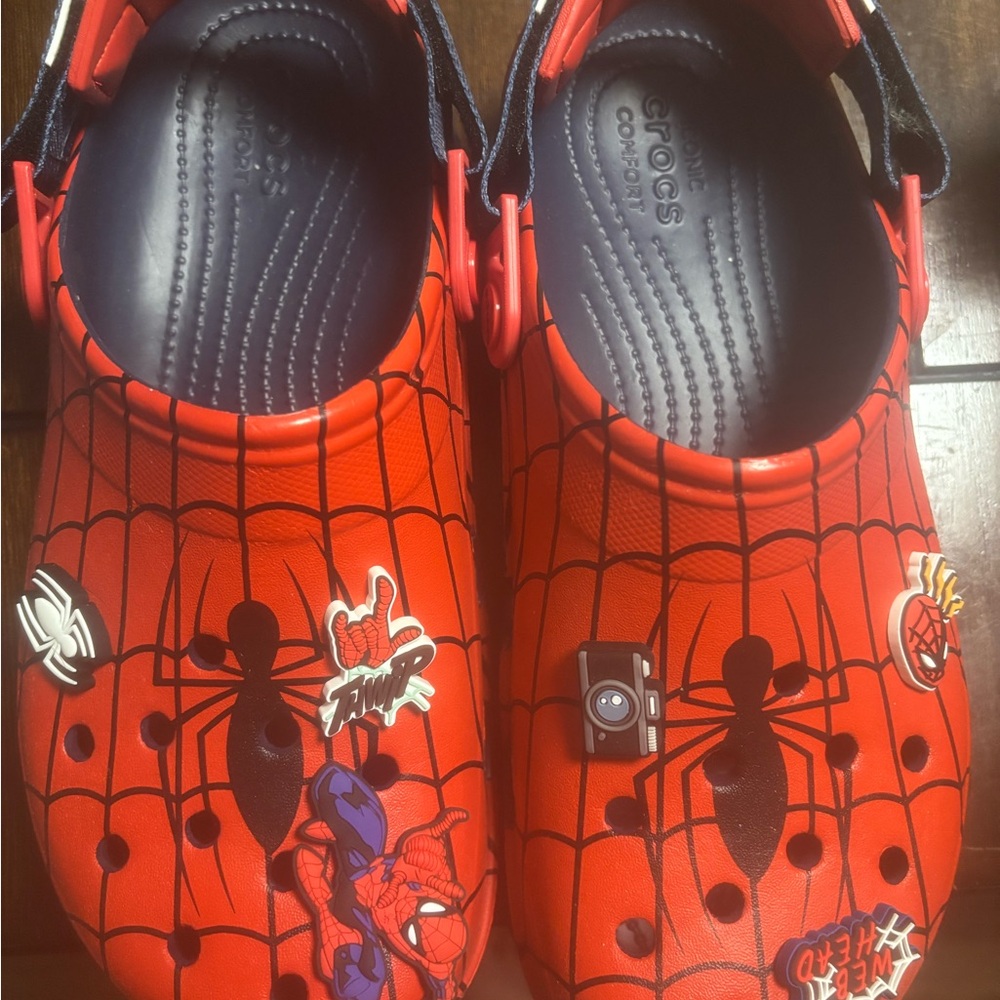 CROCS Kids Spider-Man Sandals - Red and Black